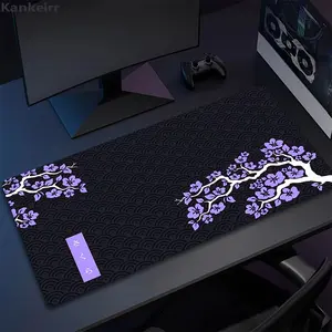 Purple Sakura Mouse Pad Large Mousepads PC Gamer Mousepad Office Mouse Mats Kawaii Desk Mat Rubber Keyboard Mats