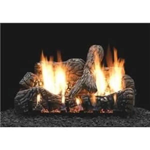 24 in. Ceramic Fiber Fireplace Log Set, Charred Oak - 4 Piece