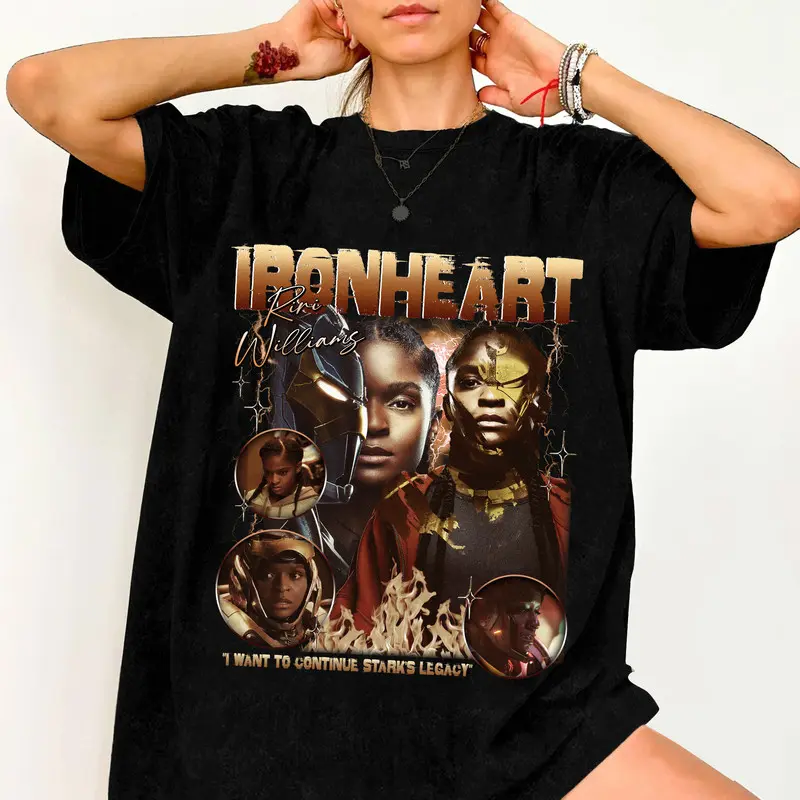 Vintage Ir0nheart Riri Williams Unisex T-Shirt, Ir0nheart Tee, Retro Riri Williams T-Shirt, Ir0nheart Shirt, Hero T-shirt