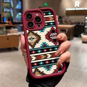 Navajo Aztec Geometric Pattern-Themed Phone Case, High Quality Protective Phone Case, Suitable for iPhone 17/16/15/14/13/12/11 Pro, Plus, Pro Max, Mini, X, XS,XSMAX, XR and Other Series, Shockproof, Lightweight, TPU Material.