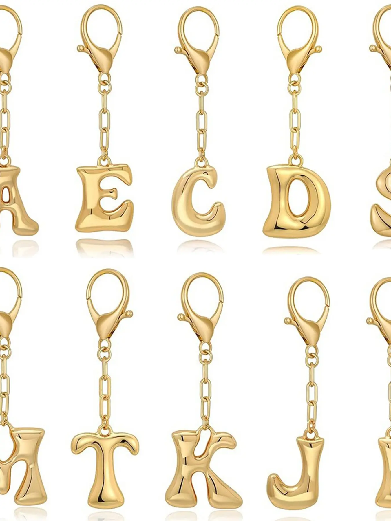 Bubble Initial Charm for Bags & Purses, Elegant Personalized Accessory for Stylish Women, Perfect Gift Idea for Her, Bag Charm, Bag Charm Keychain, Purse Accessories, Purse Charms