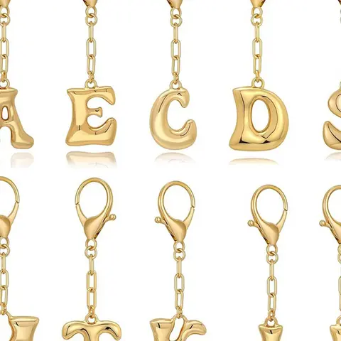 【Black Friday】Bubble Initial Charm for Bags & Purses, Elegant Personalized Accessory for Stylish Women, Perfect Gift Idea for Her, Bag Charm Keychain, Purse Accessories, Purse Charms