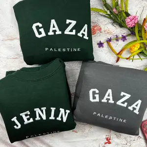 Custom  Palestine  City Embroidered Sweater - Palestinian Shirt