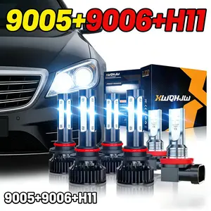 6Pcs 9005 9006 H11 LED Bulbs Combo for Toyota Corolla2009-2013, 26000LM 6000K Daylight White IP68Waterproof, High/Low Beam and Fog Light Replacement,Pack of 6 Canbus Ready
