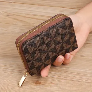 New Women's Multi-Card Anti-Magnetic Wallet Zipper Mini Card Holder Small Keychain with Credit Card Slots for Daily Use