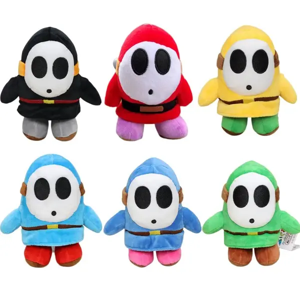 6" Limited Edition Super Mario Bros Shy Guy Plush - Cute Soft In-Game Replica, Cuddly Stuffed Animals, Quirky Collectible Toy, Toys for Tots, Gift for Enthusiasts