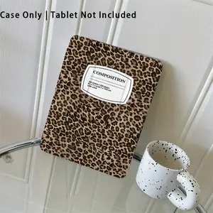 Case For IPad With Leopard Print (Dark Brown/Tan) - Compatible With IPad Air 6/5/4 & IPad 10/Pro 2024 (10.9") - Slim Cover, Apple Pencil Slot & Smart Cover For IPad Mini-Like Tablets - M3/A16 Models