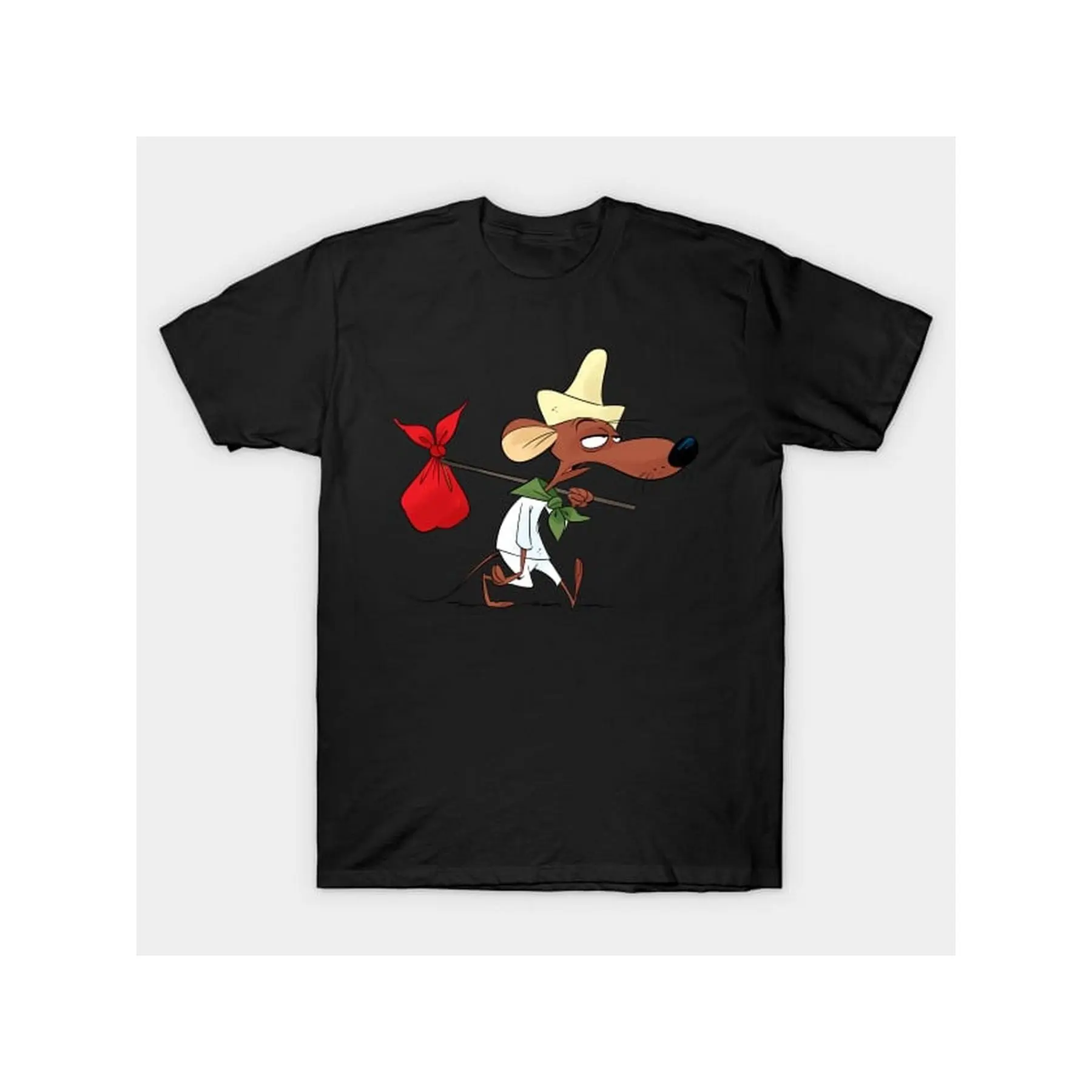 Streetwear Cartoon Graphic T-Shirt, Soft 100% Cotton Menswear, Classic Unisex Shortsleeve Round Neck Top, Print, Tshirt