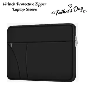 14 Inch Protective Zipper Laptop Sleeve Case, Shockproof Travel Laptop Bag with Pocket for MacBook Air/Pro, HP, Dell & Lenovo, Father’s Day Gift