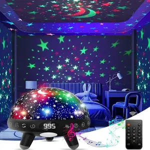 Kids Night Light Projector with Music.Baby Star Remote & Timer.Baby Sensory Lights Toys for Kids.Sound Machine Baby 29 Soothing Sound Sleeping., Adjustable Light Color, Ambient Dimmable Led