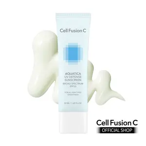 [Cell Fusion C] Aquatica UV KoreanDefense Sunscreen | SPF 50, No White Cast, Lightweight Hydrating SPF Moisturizer, with PDRN