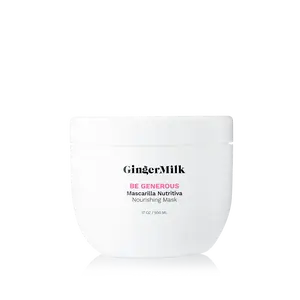Deep Conditioning Hair Mask for Dry Damaged Hair | Be Generous | Hydrating Protein Treatment with Avocado, Castor Oil, Jojoba & Ginger | Softer, Silkier, Shinier Hair from First Use | Vegan | Ginger Milk