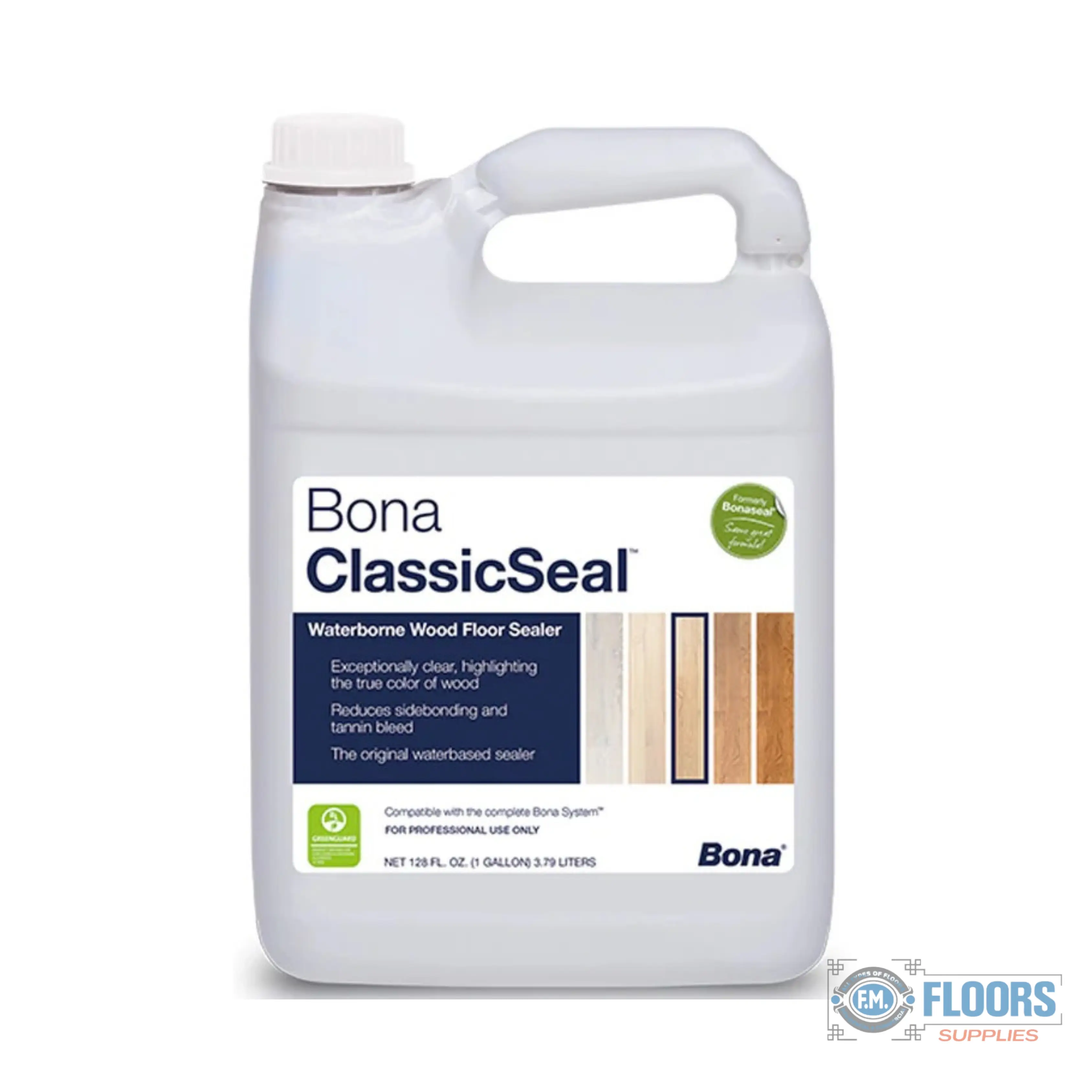 Bona ClassicSeal Waterborne Wood Floor Sealer - 1 gal, Neutral, Odorless, Slightly Opaque, Build Layer Floor Cleaner, All Seasons, Prevents Finish from Penetrating Home Care Supply