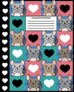 Composition Notebook: Back-to-School Notebook | Wide Ruled | 8 x 10 | 100 Pages | Chinchilla Composition Book