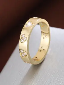 Sweet Love Design Artificial Zircon Rings, Heart Shaped Engagement Ring, Fashion Accessories for Women for Party, Daily Clothing Decor, Trendy All-match & Exquisite Jewelry for Birthday Gift, Finger Ring