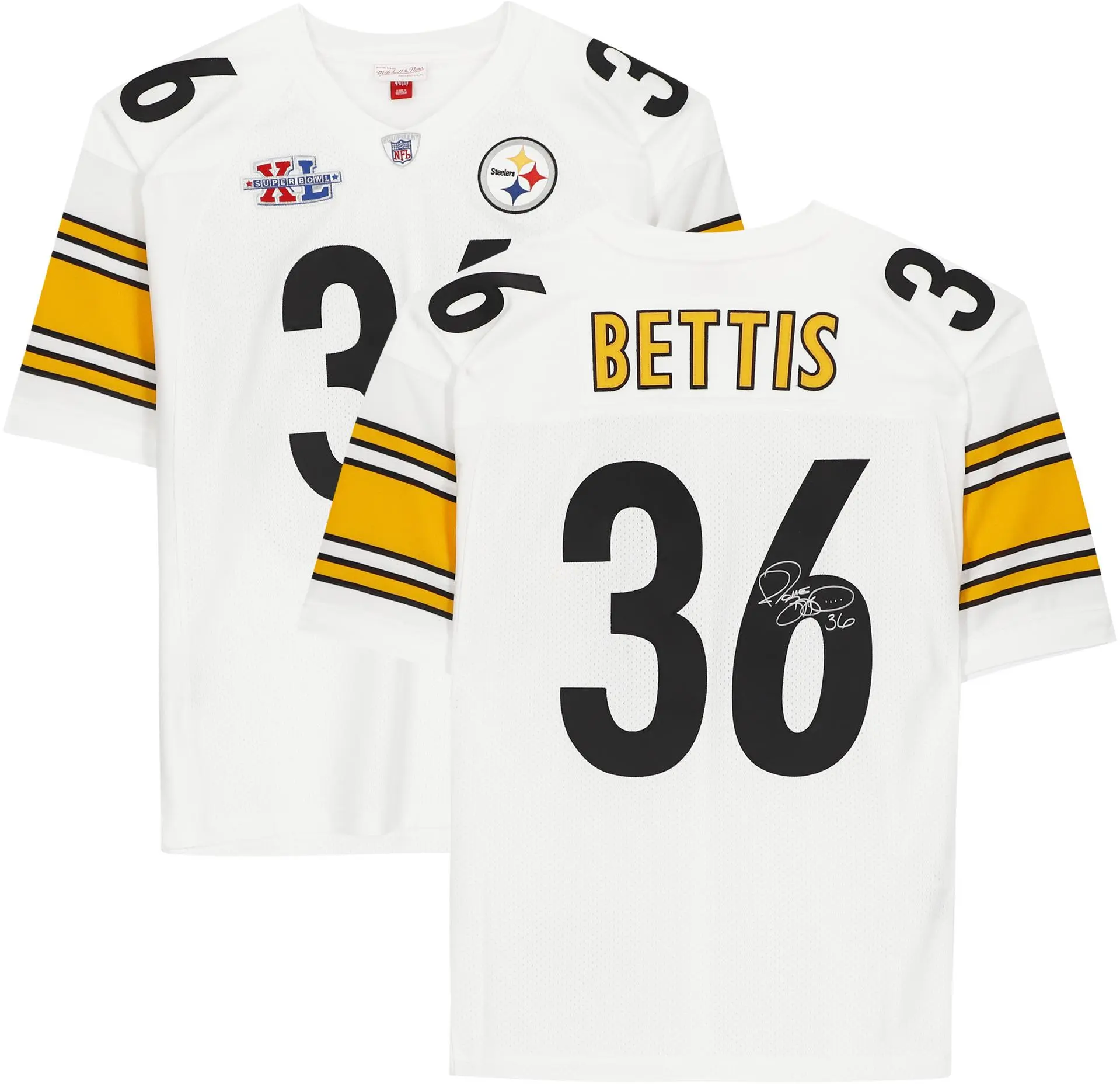 Jerome Bettis Pittsburgh Steelers Autographed Mitchell & Ness White Authentic Jersey - Fanatics Authentic Certified