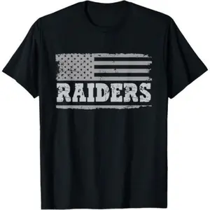 Raiders T-shirt Falg T-Shirt Made in USA