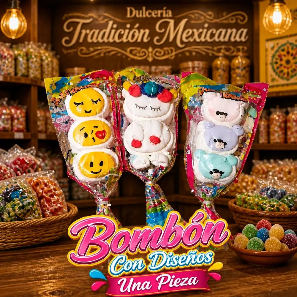 Paleta De Bombón Con Diseño 1 Pieza.Marshmallow Pop.