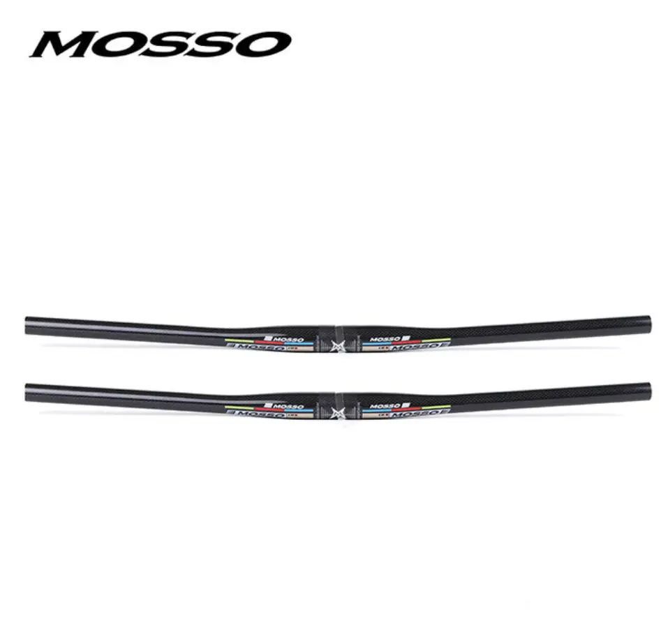 MOSSO Full Carbon Fiber Bicycle Handlebar - Lightweight Matte Black Finish for Trail and Cross-Country, 31.8mm Clamp, 146G, Neutral Grip, Ultra-Light, Flat Bar, 1 Carbon Flat Handlebar, 680Mm, Bike Components