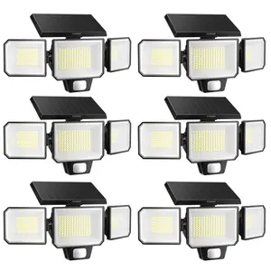 HYKOONT AMS193 Solar Outdoor Wall Light,3 Adjustable Heads Solar Powered Outdoor Light, IP65 Waterproof with Remote Control  300W 3000LM Motion Sensor Light For Yard,Fence BlackFriday