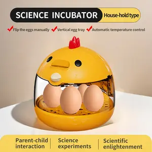 Small Home Intelligent Incubator, 5 Egg Family Incubator with Egg Light, Automatic Temperature Control, Manual Flipping, Humidity Control