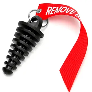 Motorcycle Exhaust Muffler Plug, Exhaust Tip, Polyamide Rectangular Vent Tailpipe Protector, Durable Exhaust System Pipe Cover for Off-Road Motorcycles