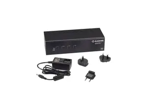 Black Box KV6224DP KVM Switch - Dual-Monitor, DisplayPort 1.2, 4K 60Hz, USB 3.0 Hub, Audio