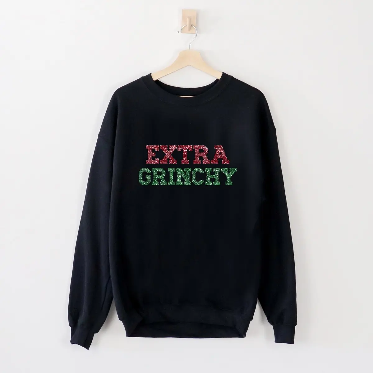 Extra Grinchy Christmas Holiday Crewneck Sweater Unisex Sizes