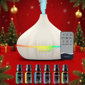 Essential  , 550ml Scent  with waterless auto Off  Timer Functions, Mist humidifier with Lighting, eco-Friendly Materials, Perfect for Office  Home. aroma desktop aromatherapy deal Happiness   and Diffuser oil Fragrance peach Driftwood nasal tiktokshopspr