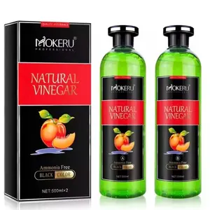 2x500ML Natural Vinegar Black Hair Dye Gel , Herbal ingredients black hair shampoo . Turn grey into black