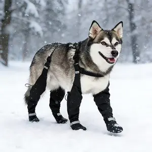 Warm Dog Outdoor Stain-Resistant Footwear Adjustable Dirt-Resistant Shoes Anti-drop Outdoor Shoes Suitable for All Kinds of Dogs To Walk Outdoors Wear-resistant