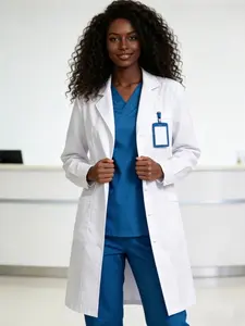 Must-Have Lab Coat: Wrinkle-Resistant & Functional, Adjustable Sleeves, Deep Pockets, Loose-Fitting, Long Length, All Seasons