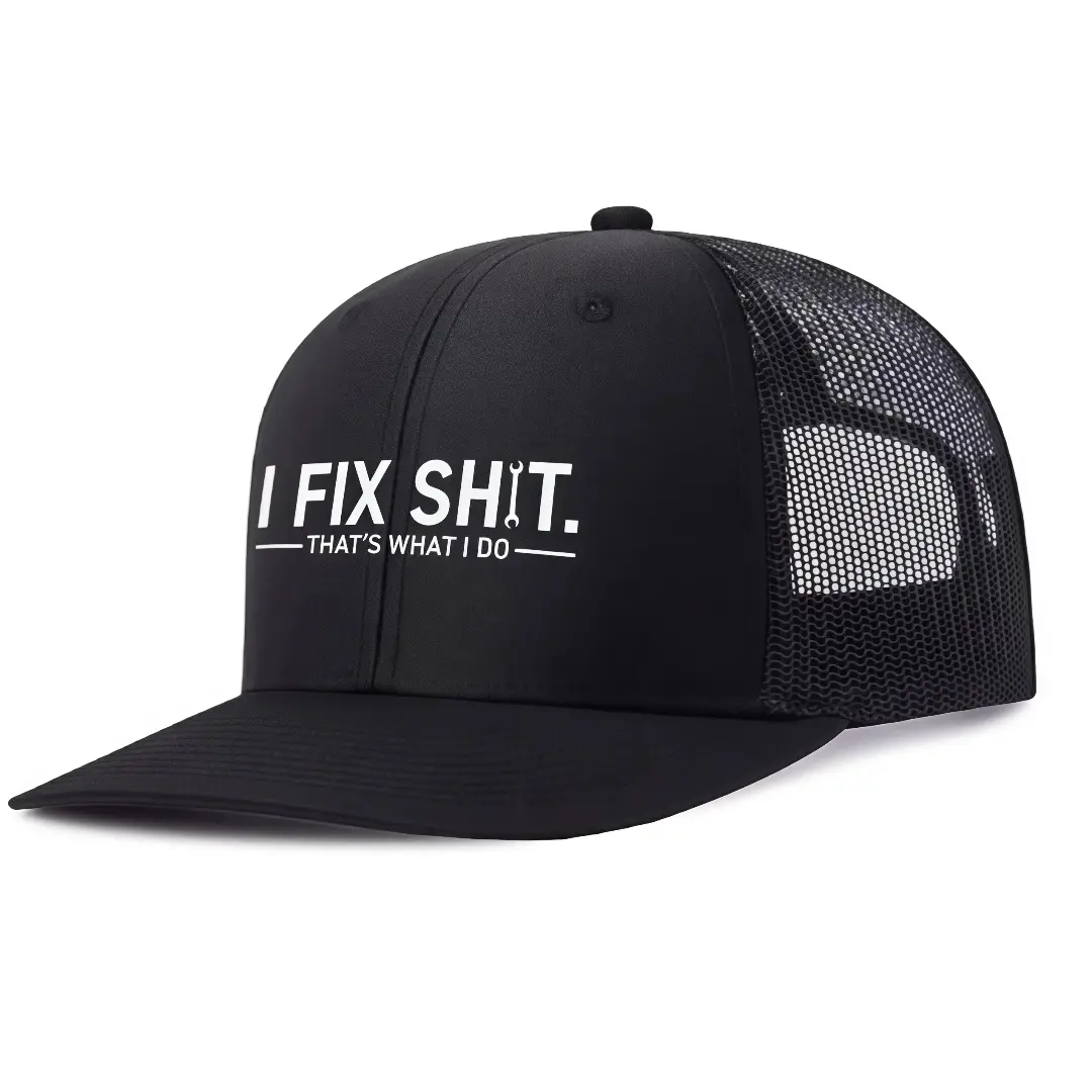 I Fix HatUnisex All-Season Hatfor Sports Baseball Cap for Men & Women - Flat Bill, Street Fashion, All-Season Wear for Year-Round Plans, Outdoor Sports, Father's Day Gifts, Trucker Cap for Men & Women