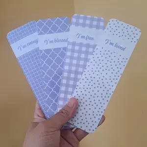 Set of 4 Double Sided Bookmark, Lavender Woman Identity Theme, Laminated