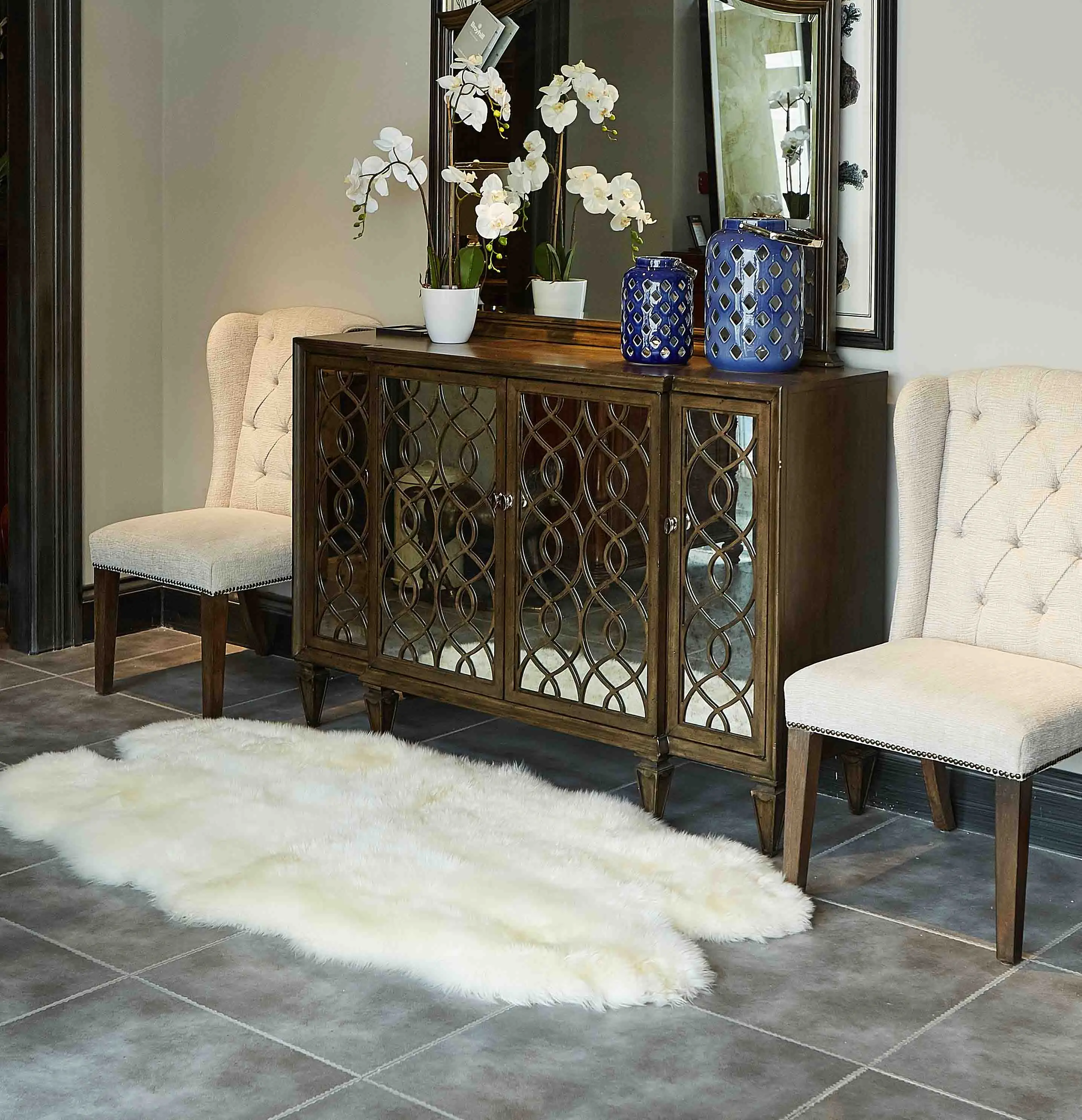 Luxury Fluffy Ivory Sheepskin Rug Thick for Bedroom & Living Room A Staple for Your Home Soft and Cozy