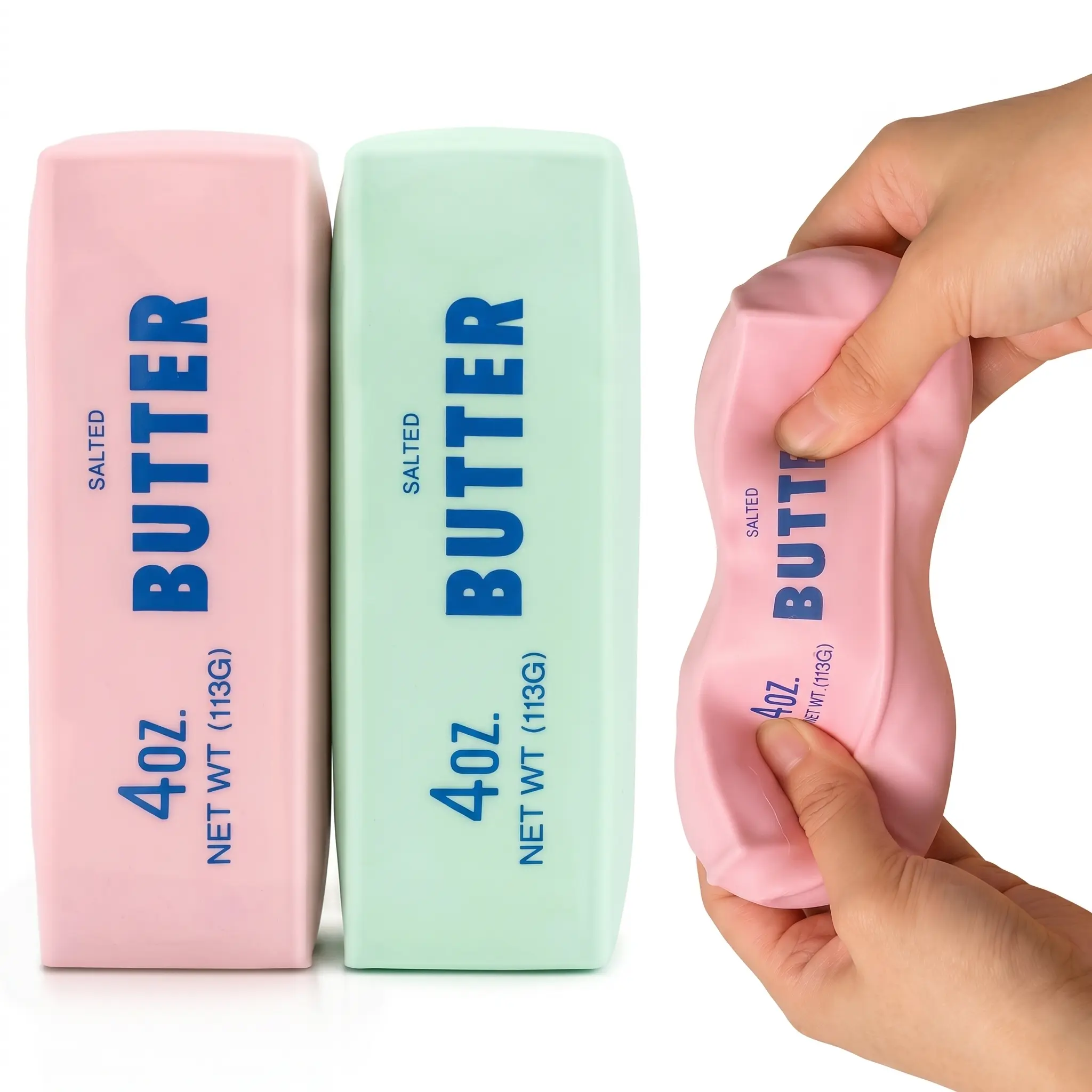 Crunchy Sound Butter Bar Squishy Toy, Crispy ASMR Butter Stick Squeeze Fidget Toy, Soft Sensory Stress Relief Desk Toy