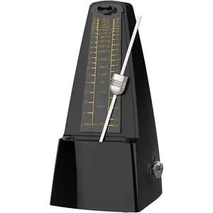M1 Mechanical Metronome for Piano Guitar Bass Ukulele Drum Violin Cello Saxophone Trumpet and Other Musical Instruments, Track Tempo and Beat, Loud Sound, High Precision, Black