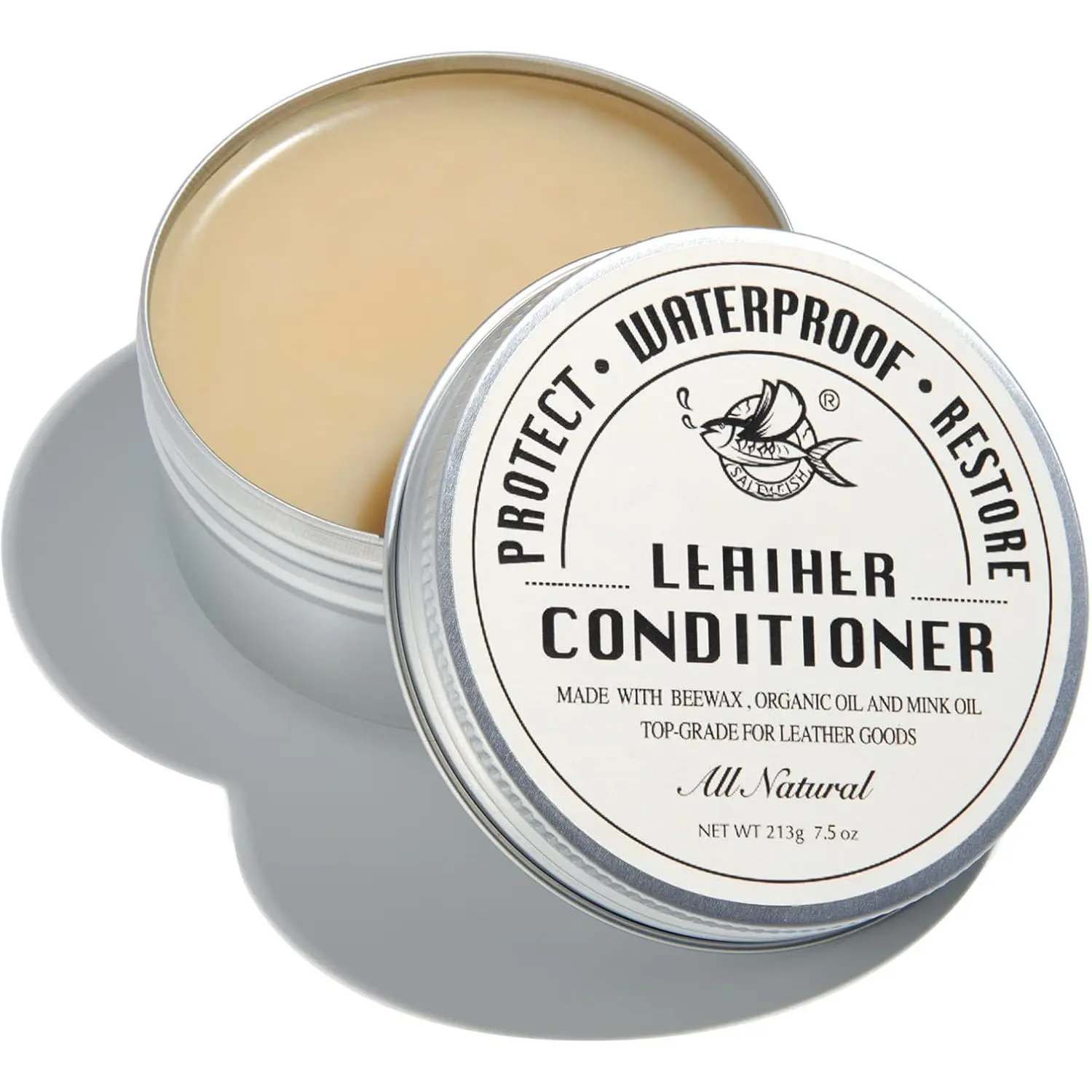 All- Leather Conditioner and Cleaner,Made with  Oil Beeswax,Protect Soften  Leather Furniture, Seats,Shoes,Boots,Bags (7.5 Oz)