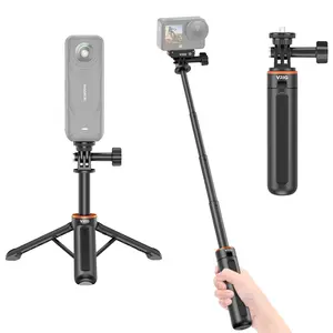 VRIG AC81 Mini Selfie Stick Tripod Stabilizer Camera Mount for DJI Osmo Action 6/5 Pro/4/3, Insta360 Ace Pro 2/Ace X5/X4, GoPro Hero 13/12/11/10/9 and Other Action Cameras