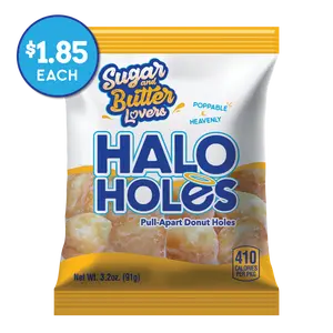 Limited-Time Deal 27 JUMBO 3.2oz Sugar and Butter Lovers Halo Holes Pull-Apart Donut Holes!!!