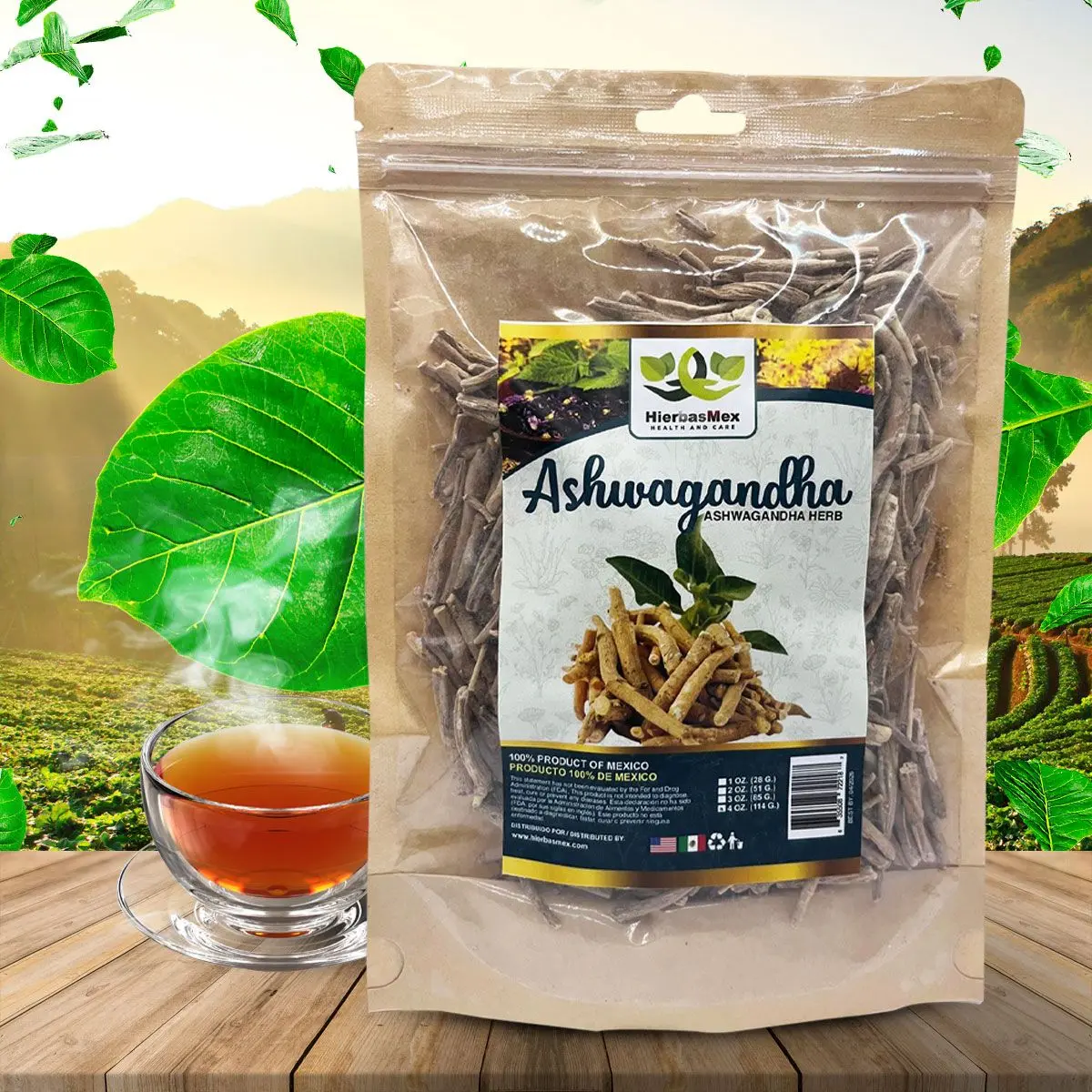 Hierbasmex - Ashwagandha Organic Natural 4oz Tea Hierbasmex - Ashwagandha Organic Natural 4oz Tea