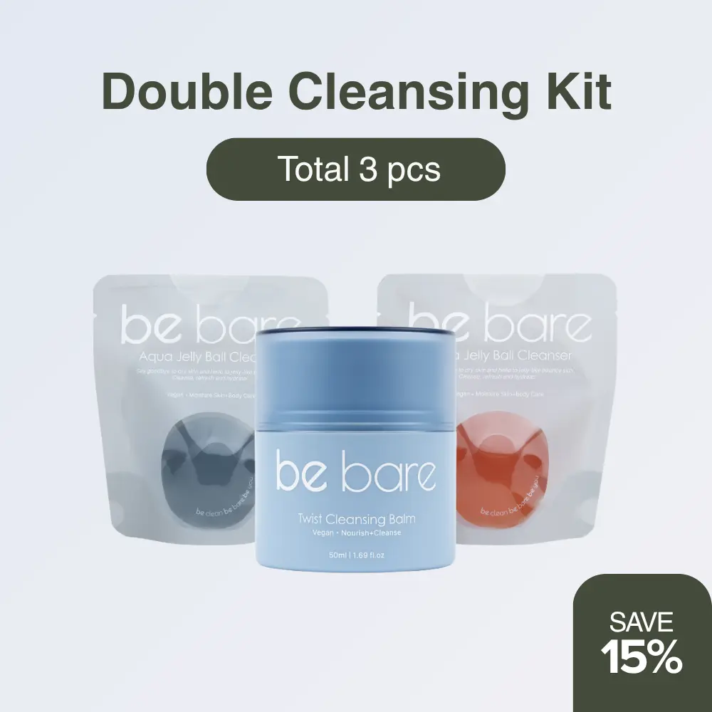 be bare Double Cleansing Kit (3pc)