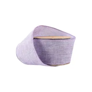 2 1/2" Wired Ribbon | Lavender Linen | 10 Yard Roll