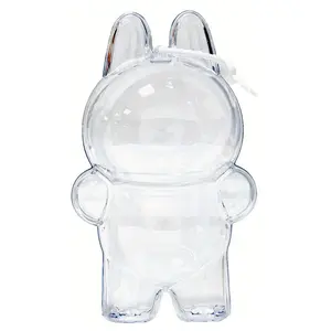 for Labubu V2(Doll Not Included) Transparent Protective Case Clear Figure Display Bag Plush Figure Dolls Clear Bag Dustproof Cover