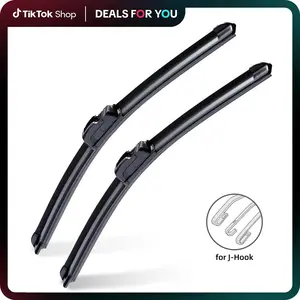 ITUTN OEM Quality  Frameless Car WindshieldWiper Blades- Ultra Quiet, Streak-Free Wipe, Dual-LayerCoating, Weatherproof, Easy Installation, Universal Adapterwith J-Hook, All-Season Use including Winter,dealsforyoudays