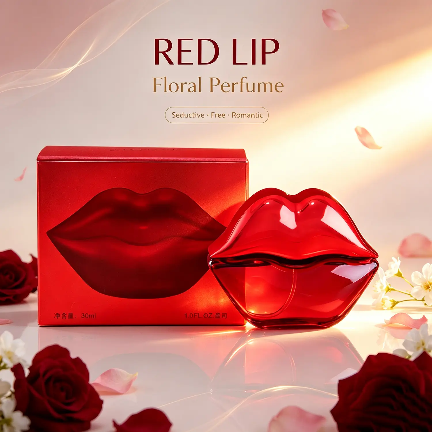 Women's Pheromone Perfume, Sweet Kiss Red Lips, Long-Lasting Floral Fruity Woody Scent, Infused with Special Pheromone Formula, Designed for Her, Light Luxury Romance, Enchant Him, Perfect Valentine's Day, Christmas & New Year's Eve Gift, 30ml/1.0fl.oz