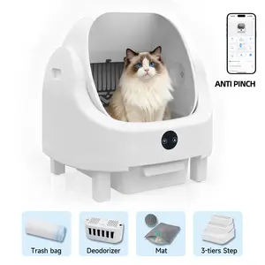 ZVRpet Automatic Cat Litter Box Self Cleaning Smart Control Triple-Layer Safety Guard Ultra-Quiet Suitable for Medium Cats and Kittens Safe Anti-Pinch Litter Box Easy 5-Minute Assembly White Black Gray Litterbox SummerVibes petlovers tiktokshopspringglowu