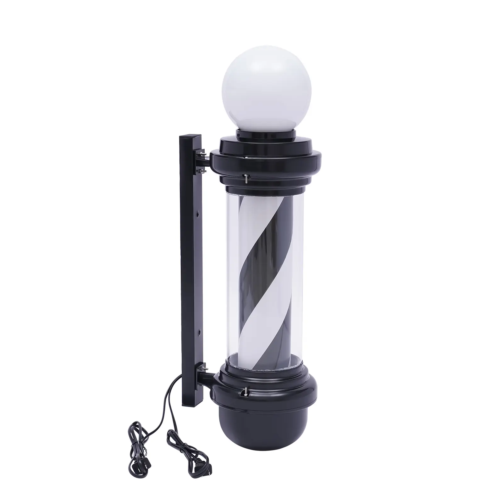 Salon Commercial Furniture LED Pole Wall Sconce - 50rpm Rotation, 4.27ft Power Cord, Easy Installation, Waterproof, Sun-proof, for Salon Decor, Wall Sconces