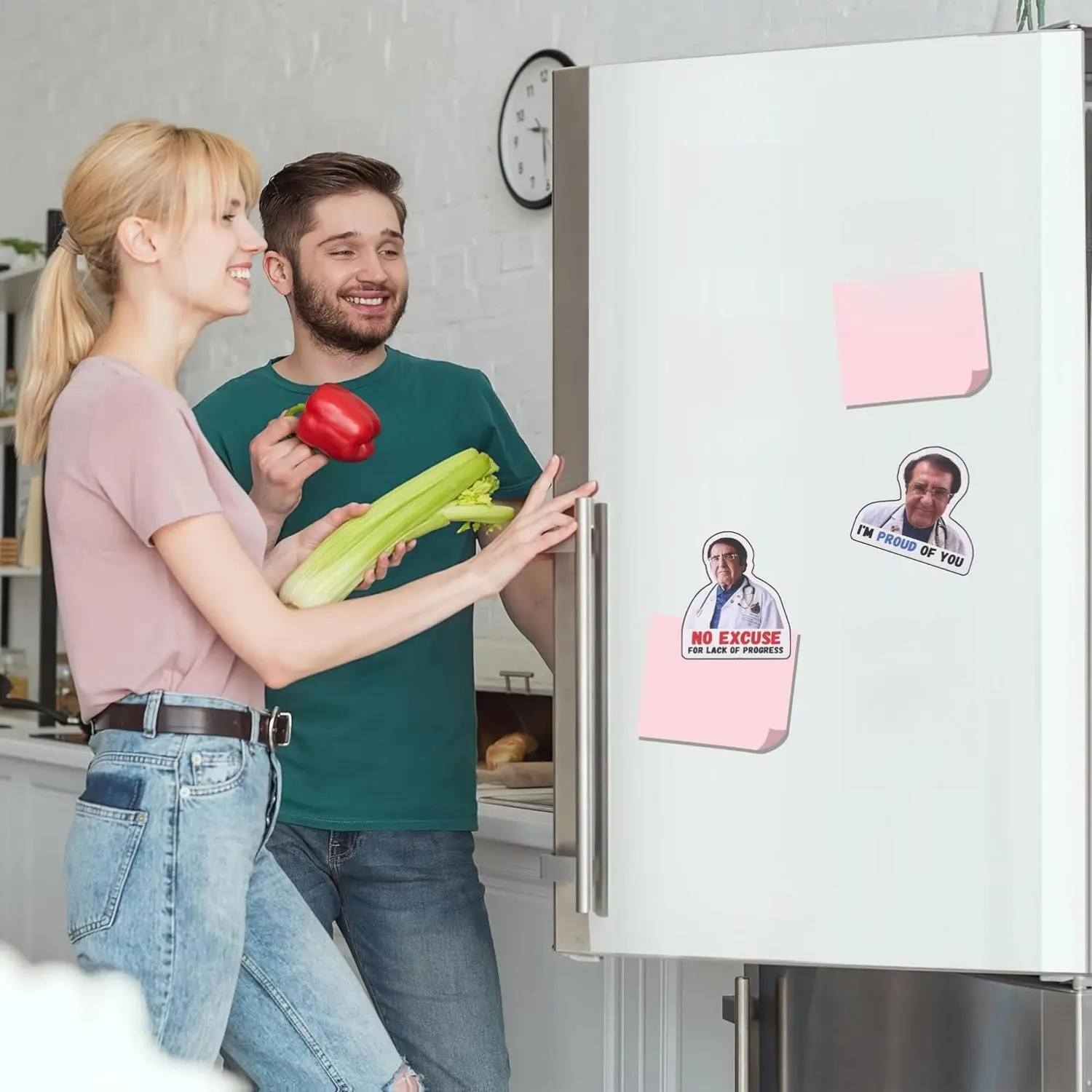 Dr. Now Pack of 12 Funny Fridge Magnets - Hilarious Quotes, Strong Decorative Kitchen Magnets for Adults, Boys Locker & Office, Inspirational & Cute Fridge Décor Gift
