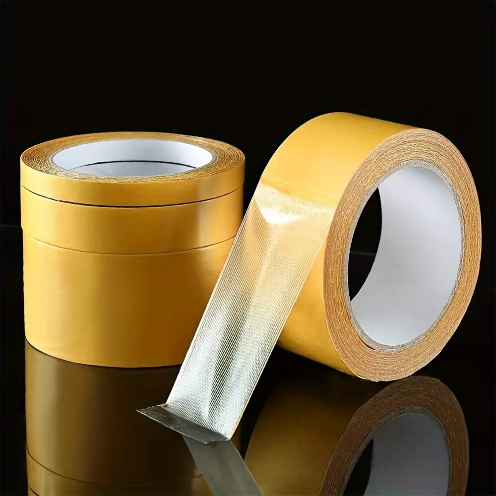 Super Durable Double Sided Tape - Waterproof transparent strong adhesive tape with Super Strong Adhesion and fiberglass mesh, suitable for walls and glass, ideal for fabrics, wood, metal, etc